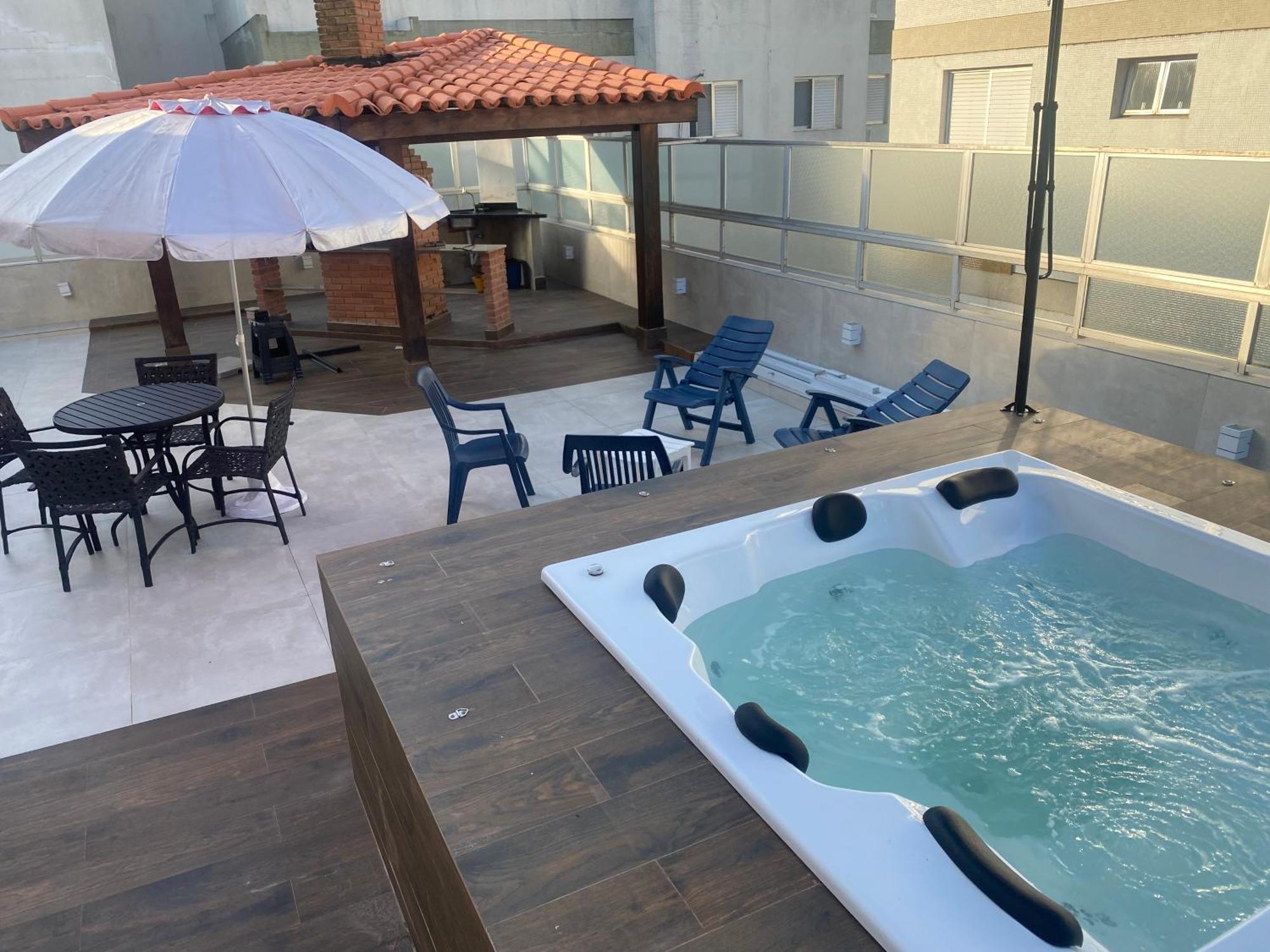 Cobertura Guaruja Apto Com Jacuzzi E Churrasqueira Exteriér fotografie